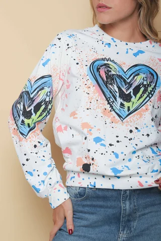 Buzo PAINT Corazon Multicolor GU70080 - Vista 2