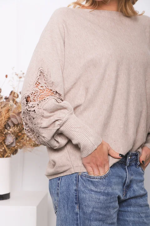 Sweater TUSCANY con Guipiur GU841