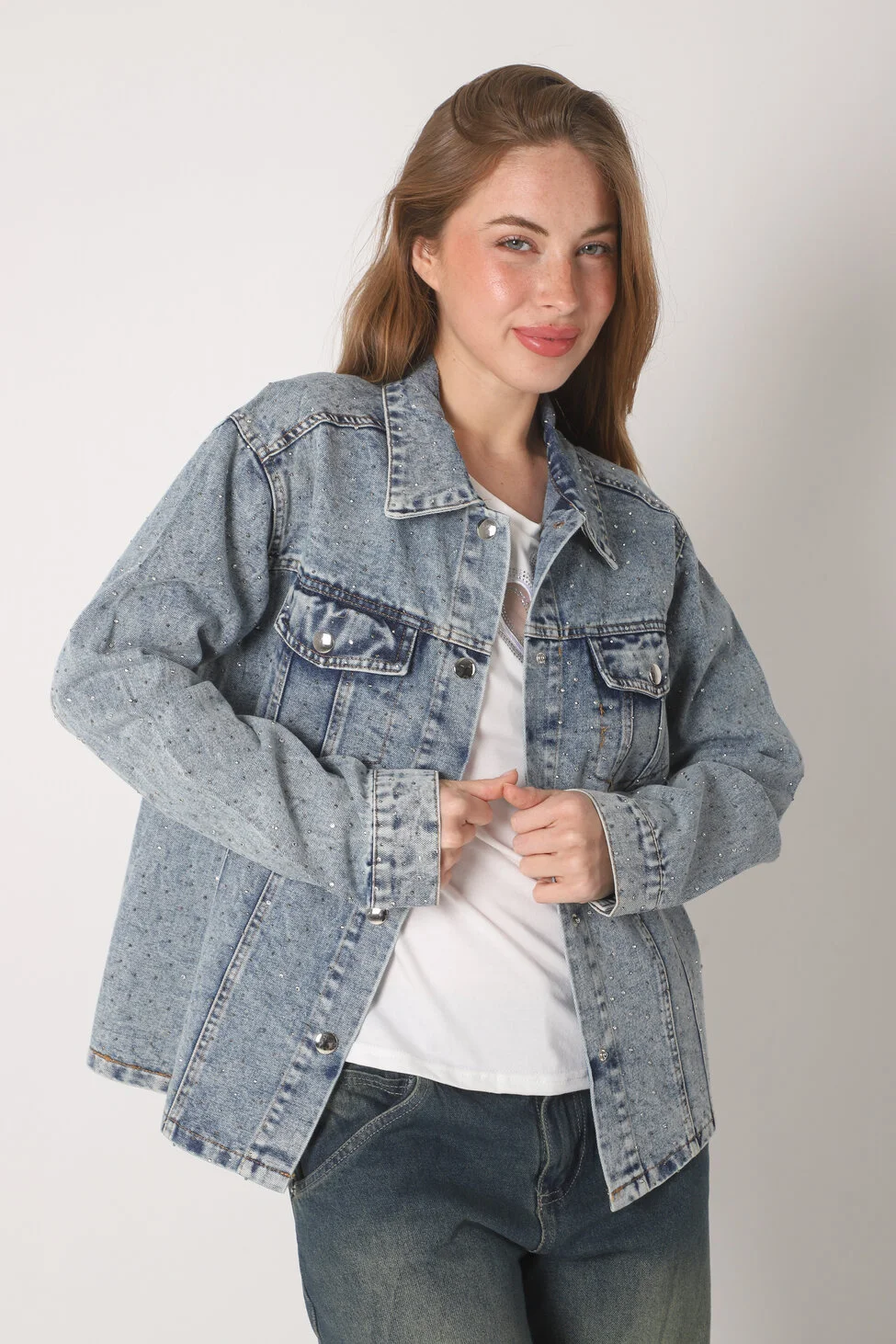 Campera Vasel Jean con Strass GU70021