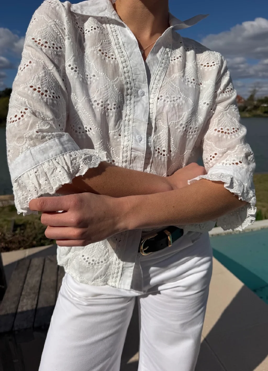 Camisa BLOW Broderie Manga 3/4 GU70157