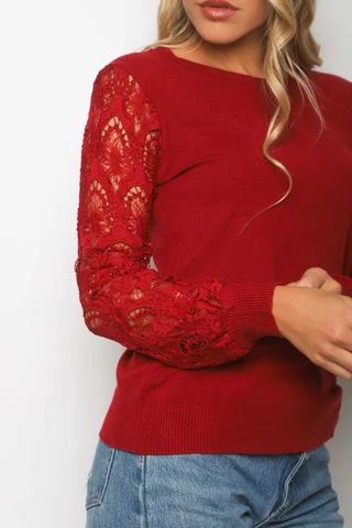 Sweater MELROUSE Bremer c/ Guipiur en mangas GUL600 - Vista 2