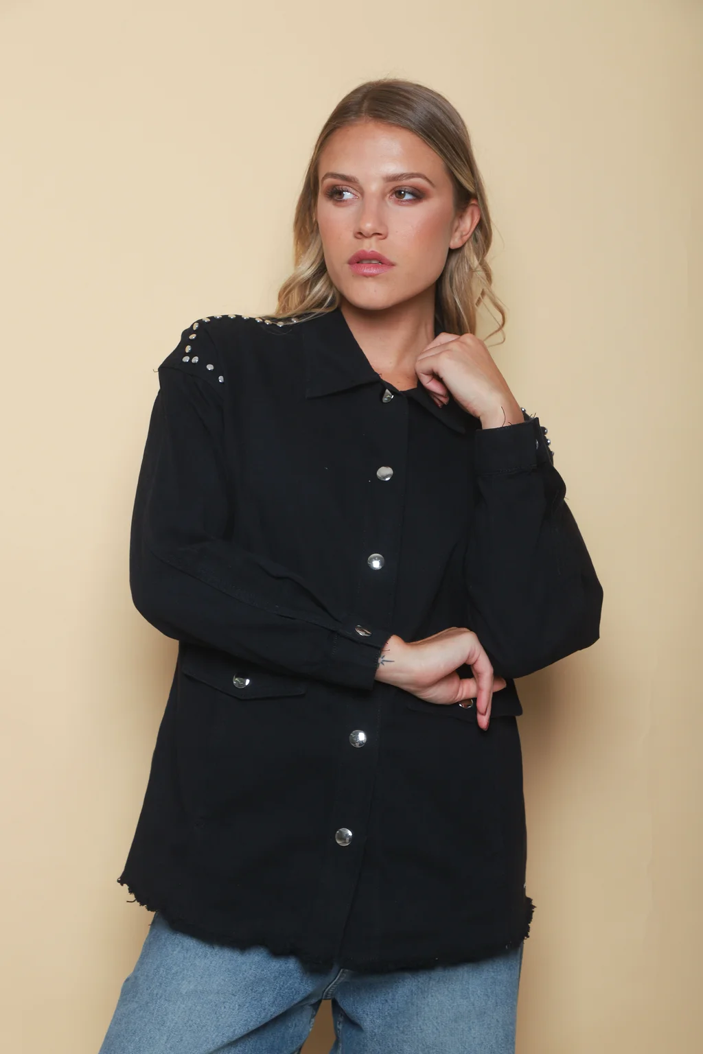 Camisaco RAPSODY gabardina c/tachas GUK70170