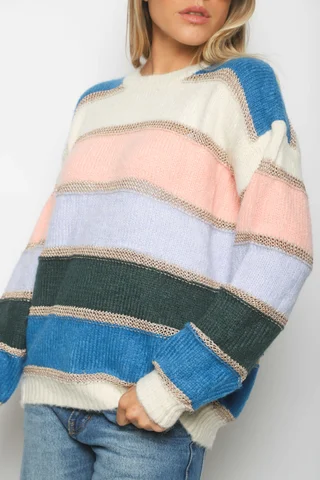 Sweater Giulia Rayado con Lurex GU21151 - Vista 6