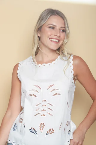 Musculosa MAJO Broderie c/bordado y calada GUK70149 - Vista 5
