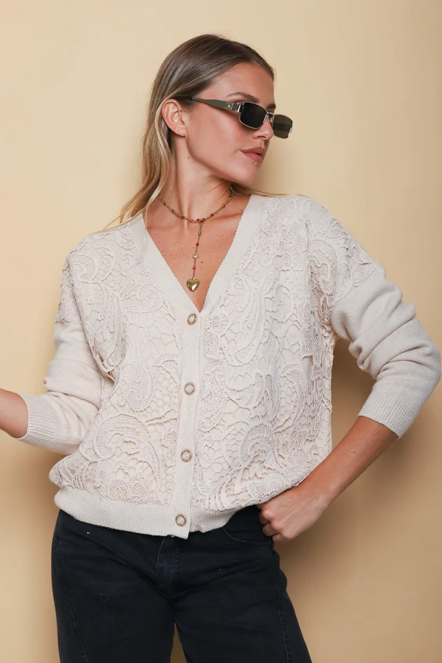 Saco LARROUS Bordado c/ Botones con Brillos GUL827