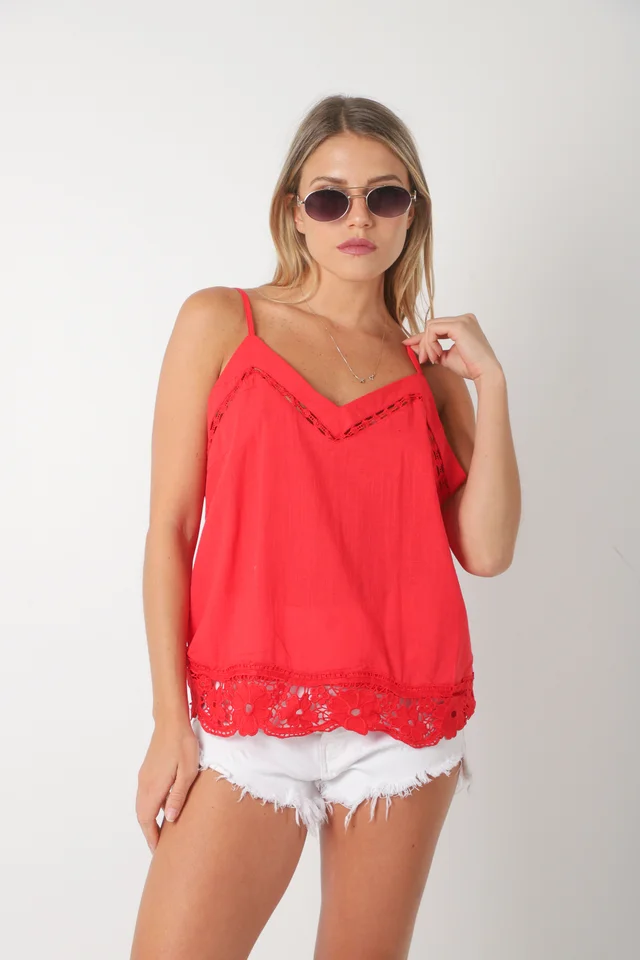 Musculosa JERI Lino bordada GU0537