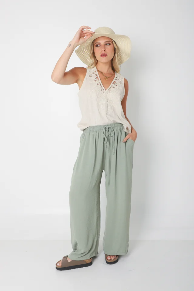 Musculosa LIBERTY de Lino BORDADA GU2525