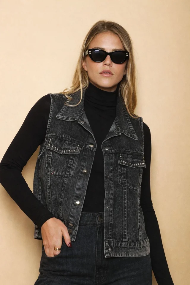 Chaleco Jean LIBI c/ Tachas GUK70102