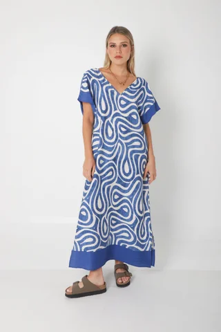 Vestido DOMINIQUE MAREAS LINO GUK70143-1 - Vista 1