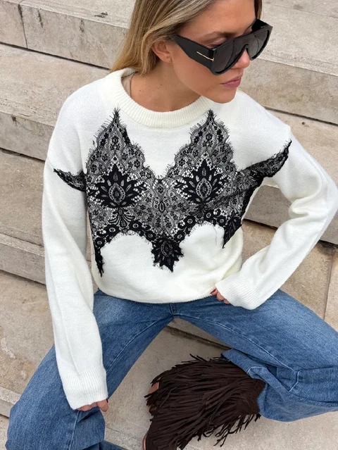 Sweater ZAMA Bremer C/ Encaje GUL667