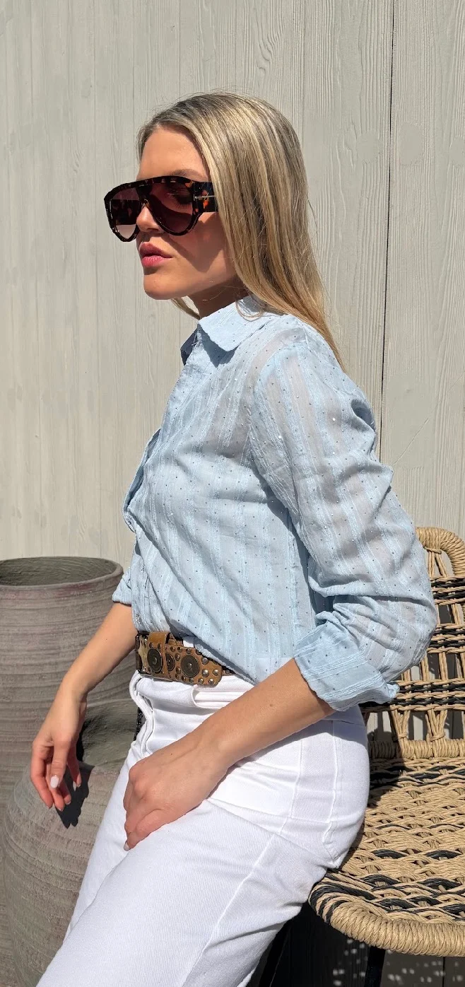 Camisa MARVI con Guardas con Strass GUK70241