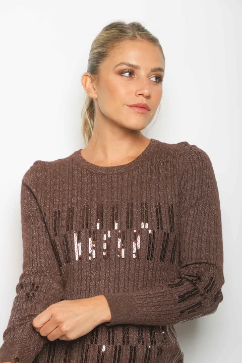 Sweater DINORA Lurex c/ Lentejuelas GU828