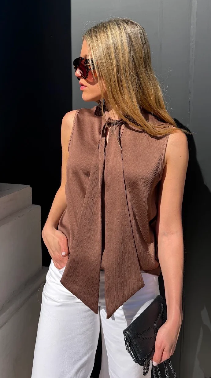 Musculosa Premium Bambula con Lazo GU6220