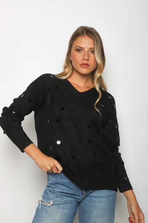 Sweater PELICAN Bremer c/ Bordado y Aplique GUL678