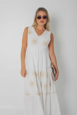 Vestido TULUM Bordado Guardas GU250113 - Vista 6