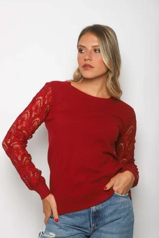 Sweater MELROUSE Bremer c/ Guipiur en mangas GUL600 - Vista 5