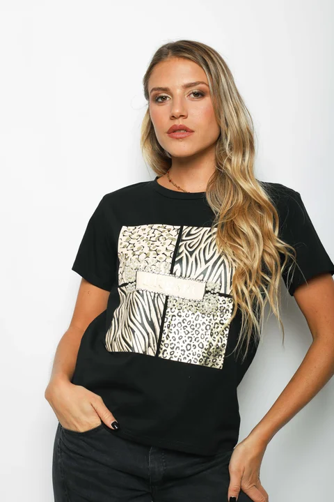 Remera ELEGANT C/ Apliques GUJ5222