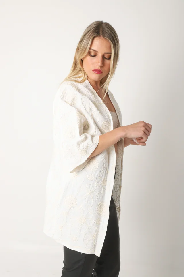 Kimono GALIA de Lino Bordado GU5172