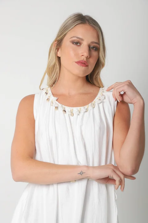 Vestido CARIBEAN Bambula Crep Tiras con Yute GUK70178