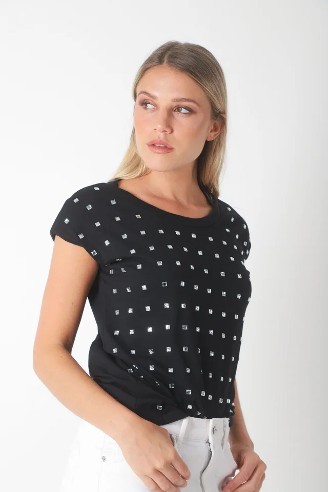 Remera FELISA c/ Hombreras y Piedras  GUK70073