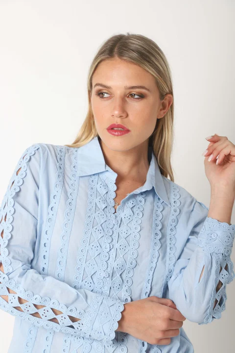 Camisa FRENESI Guardas Guipiur GUK70198 