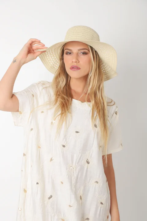  Vestido LOIRA lino c/bordado GUCH3013-1