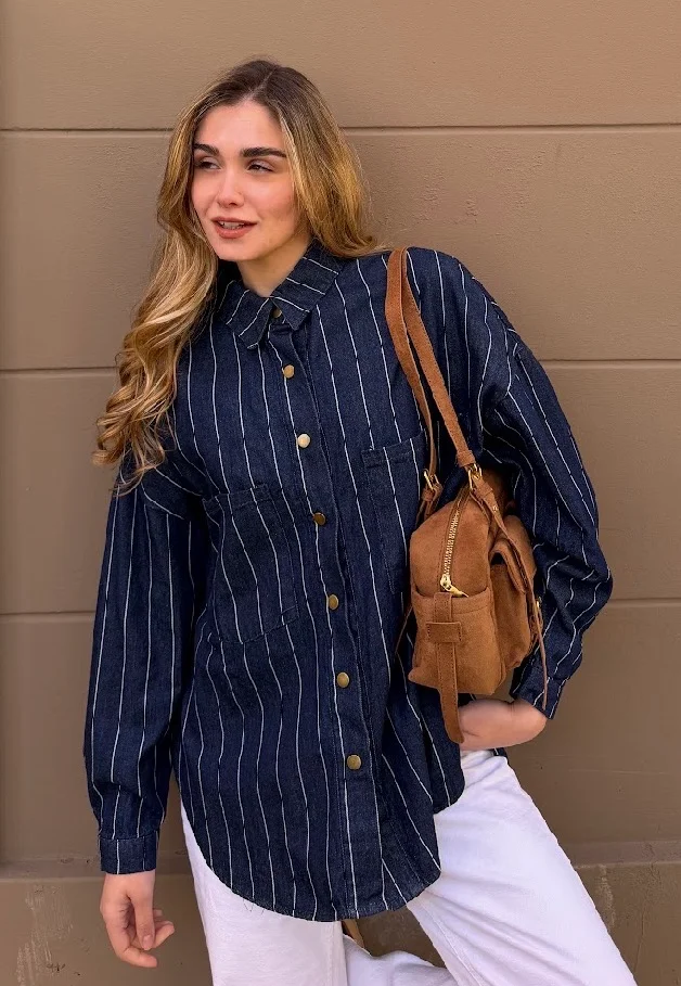 Camisaco VANITY Denim Rayado GU 70273
