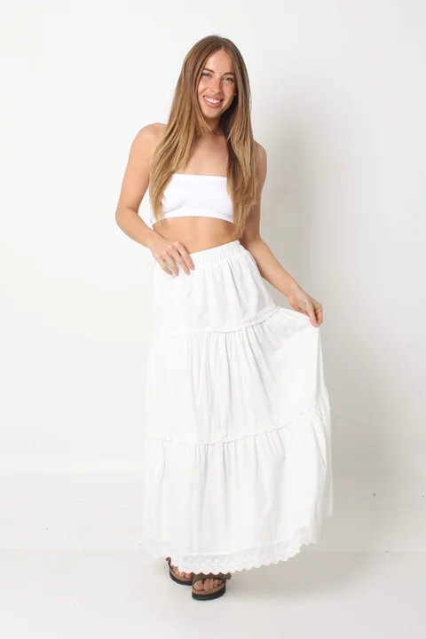 Pollera VISCAYA Paisana Con Puntilla GUN62284