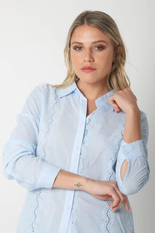 Camisa KAINE Broderie GUK70132 - Vista 6