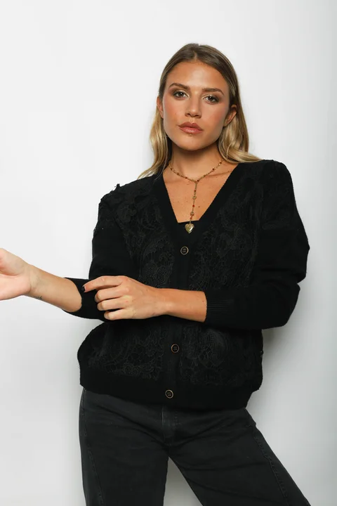 Saco LARROUS Bordado c/ Botones con Brillos GUL827