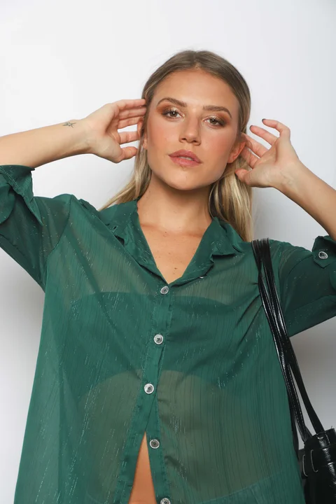 Camisa DORAL Gasa c/ Botones con Brillos GU0345