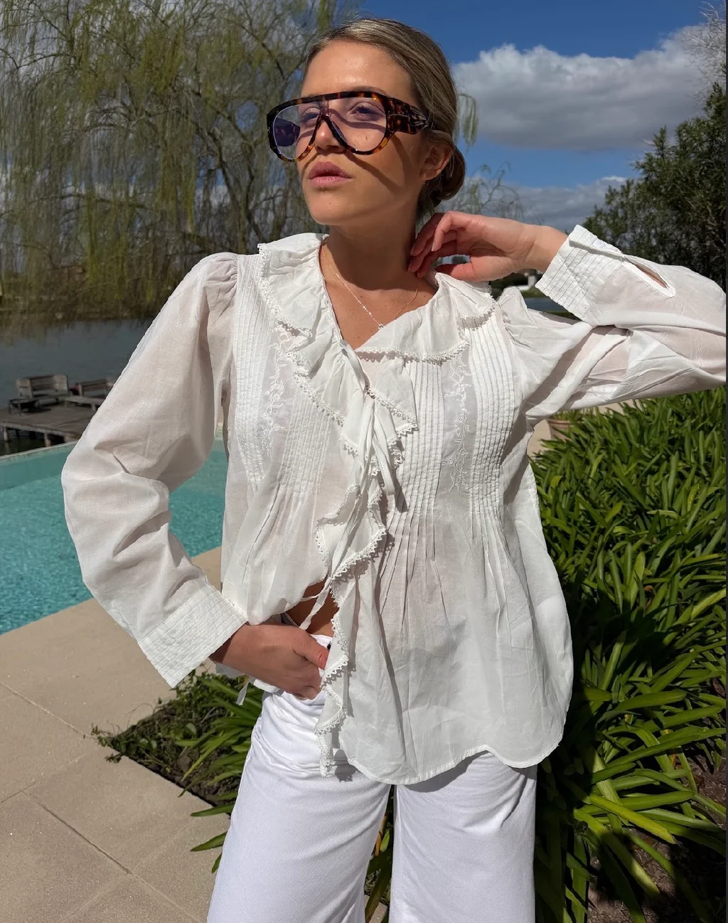 Camisa CARLY Con Volado GU70257
