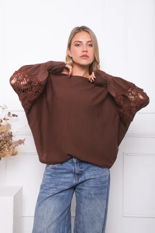 Sweater TUSCANY con Guipiur GU841 - Vista 5