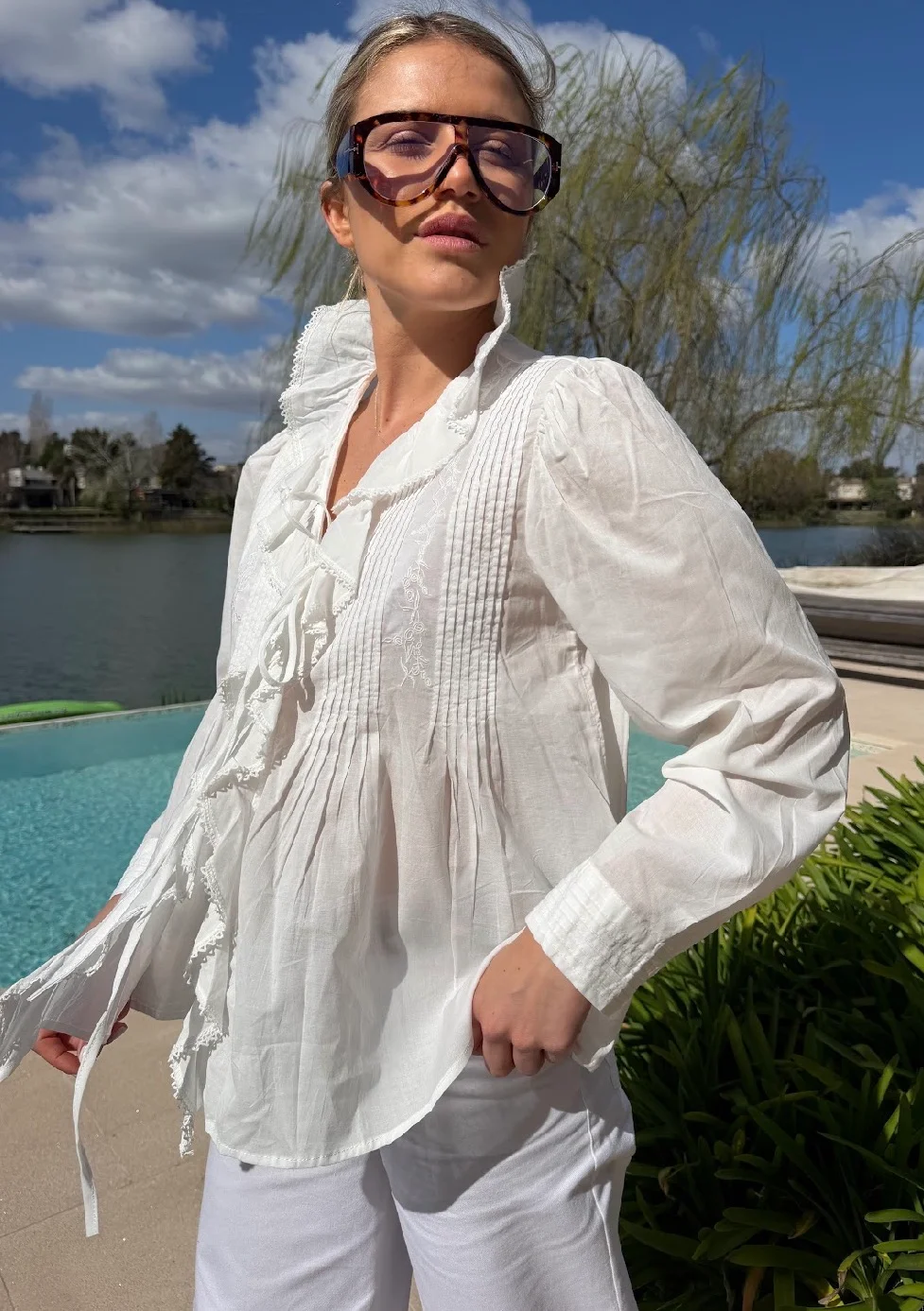 Camisa CARLY Con Volado GU70257