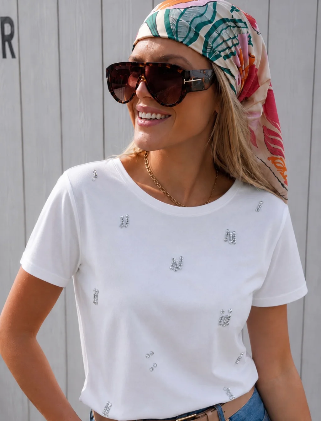 Remera FAIER con Piedras GU70034