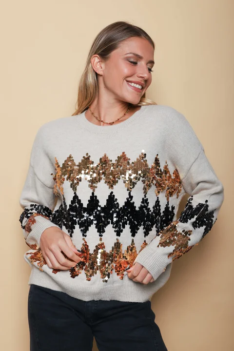 Sweater CARIN c/lentejuelas GUL830