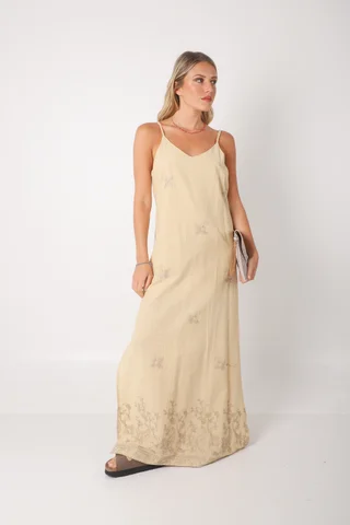 Vestido VOILA Lino bordado GUK70142-2 - Vista 5