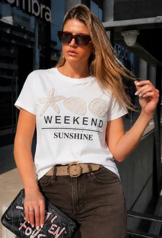Remera WEEKEND SUNSHINE Bordado GU278761 - Vista 4