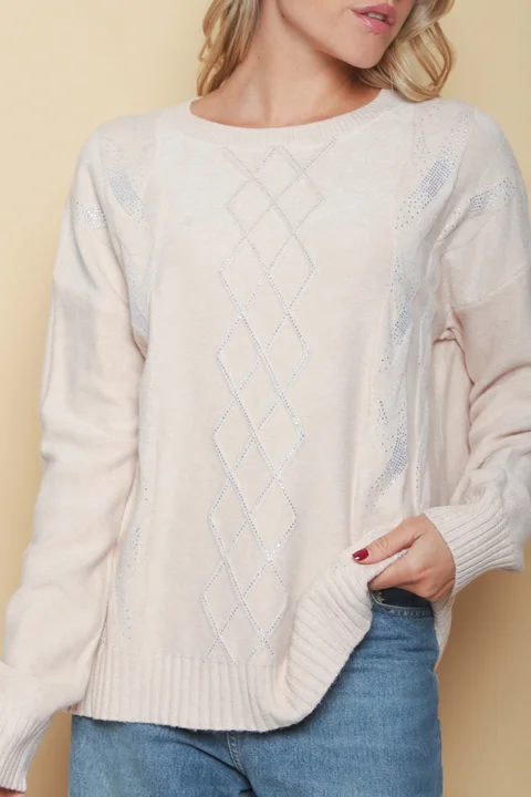 Sweater NIZA Bremer c/ Strass GUL668