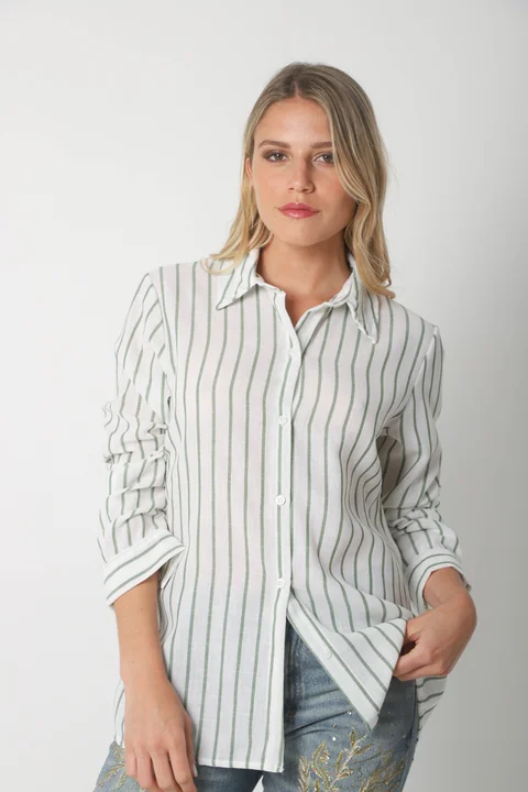 Camisa BELE Lino Rayada