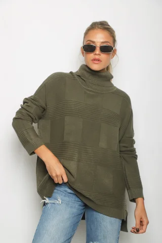 Poleron SAINT OVERSIZE Bremer Tramado GUL803 - Vista 1