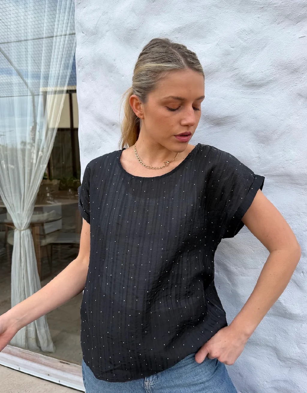 Remera ALICE Premium Bambula con Strass GU6222