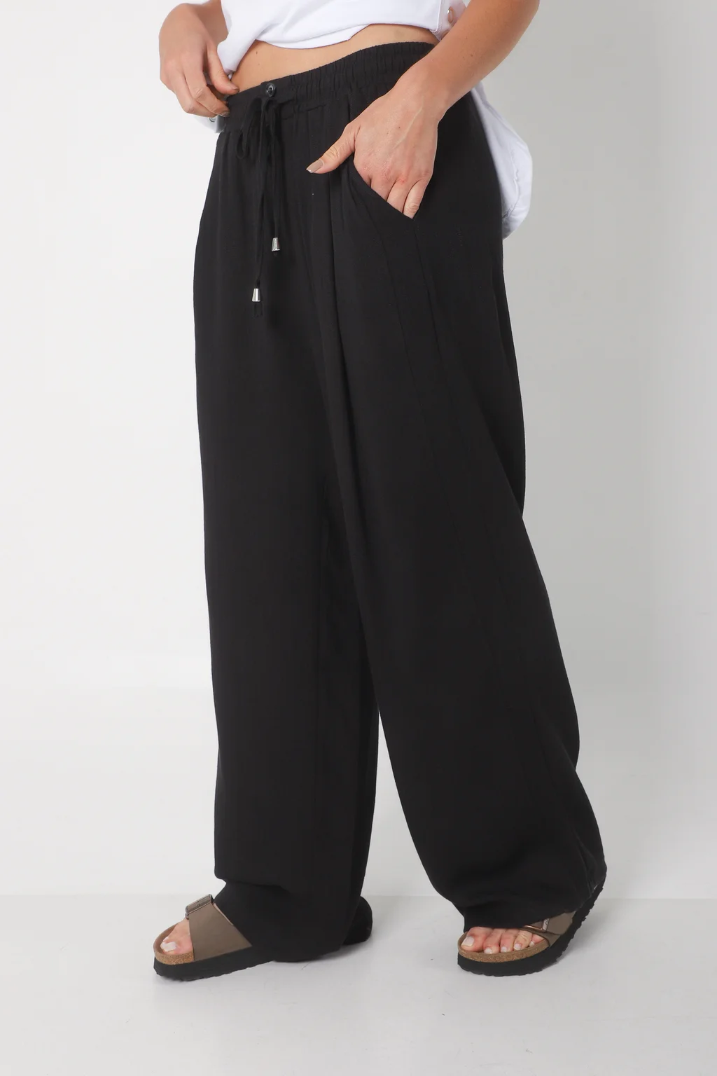 Pantalón MARE de Lino con  Tiras Bolsillos GU0332