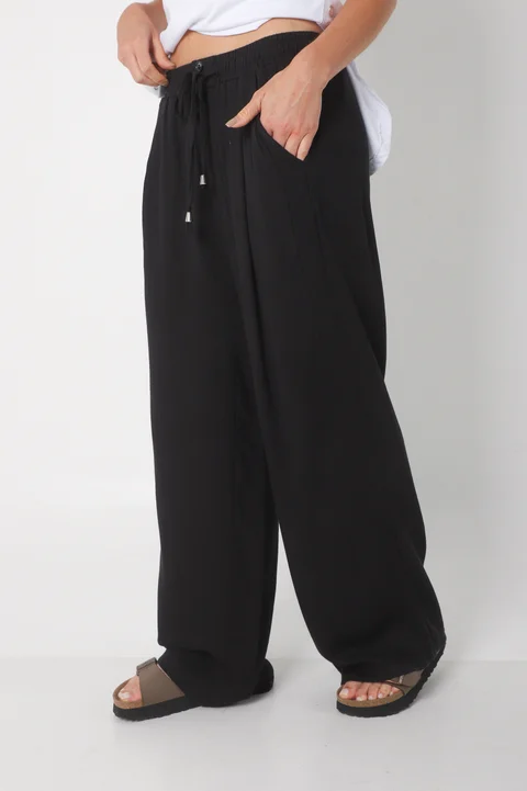 Pantalón MARE de Lino con  Tiras Bolsillos GU0332