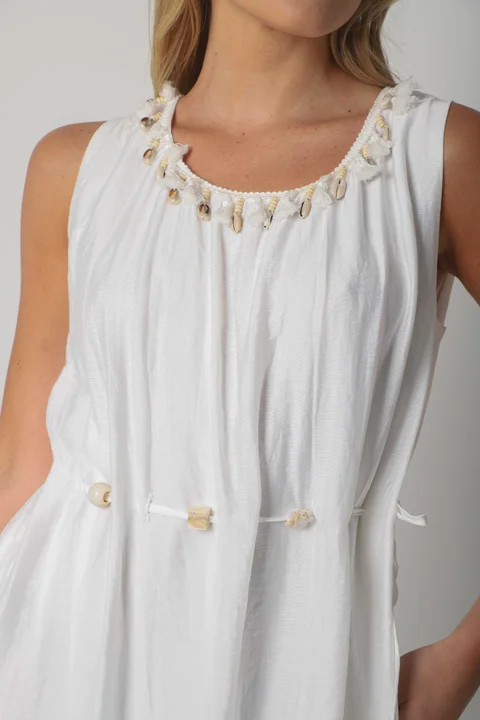 Vestido CARIBEAN Bambula Crep Tiras con Yute GUK70178