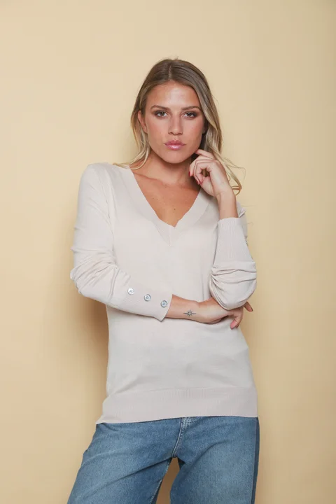 Sweater GUINEA HILO Escote V Media Estacion GUL684