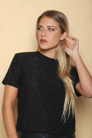 REMERA ALISTER LUREX Con Strass GU32675 - Vista 6