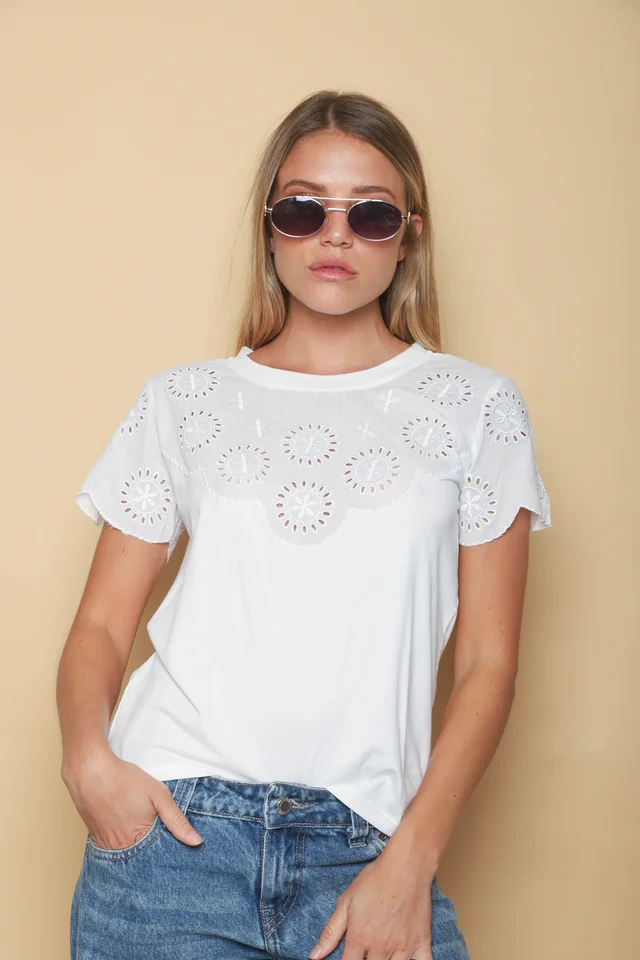 Remera LANISTER BRODERIE GU12031