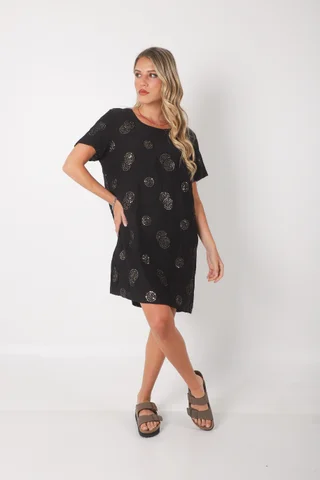 Vestido REGAZZA Lino c/bordado GUCH3013 - Vista 4