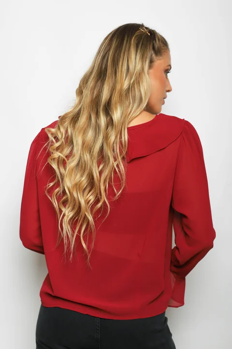 Blusa TITA Gasa c/Volados GUV60